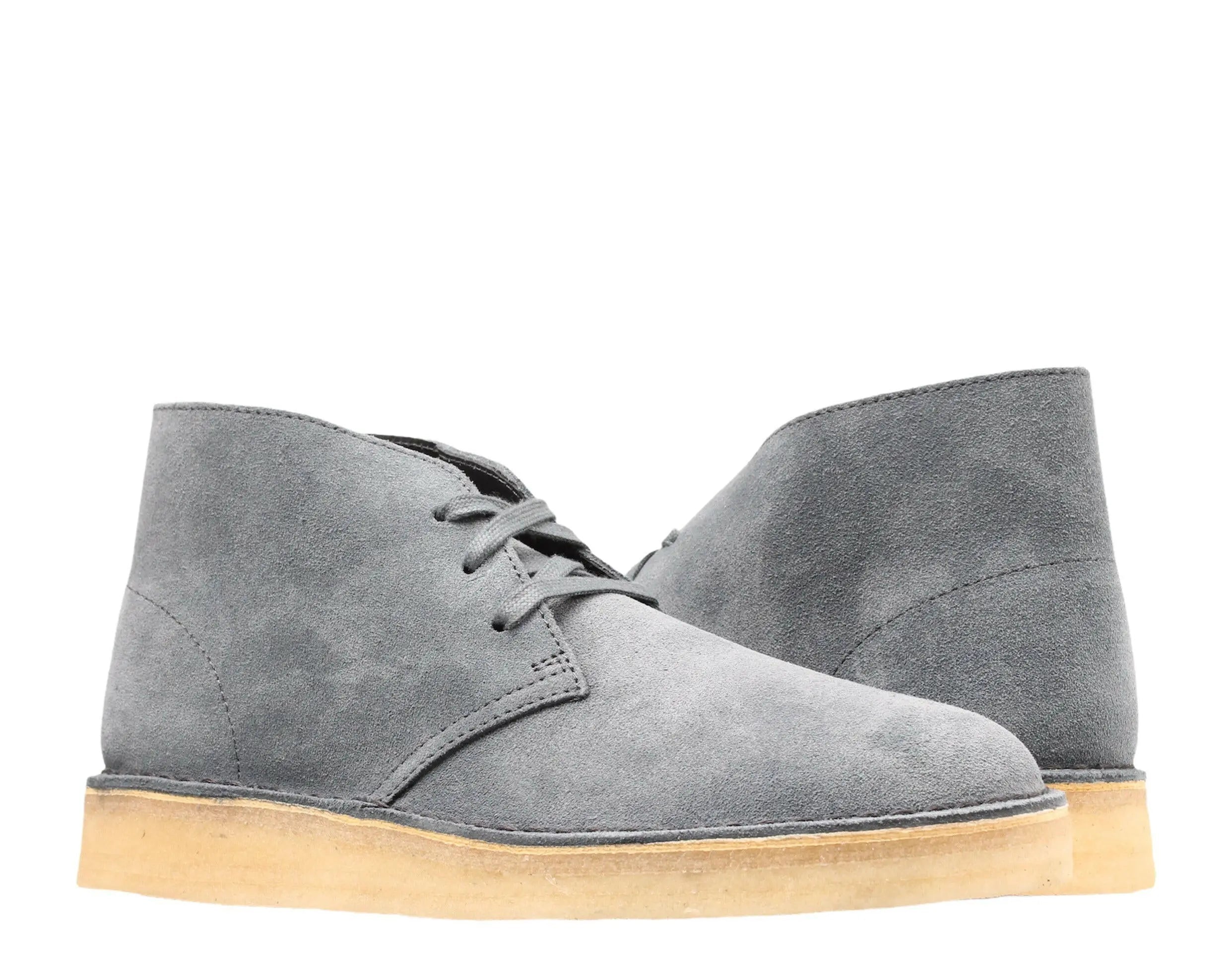 Clarks Originals Desert Coal Men Casual Chukka Boots Blue Suede