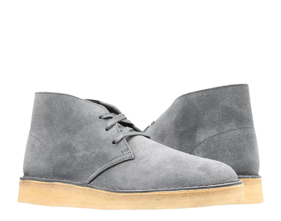 Clarks Originals Desert Coal Men Casual Chukka Boots Blue Suede
