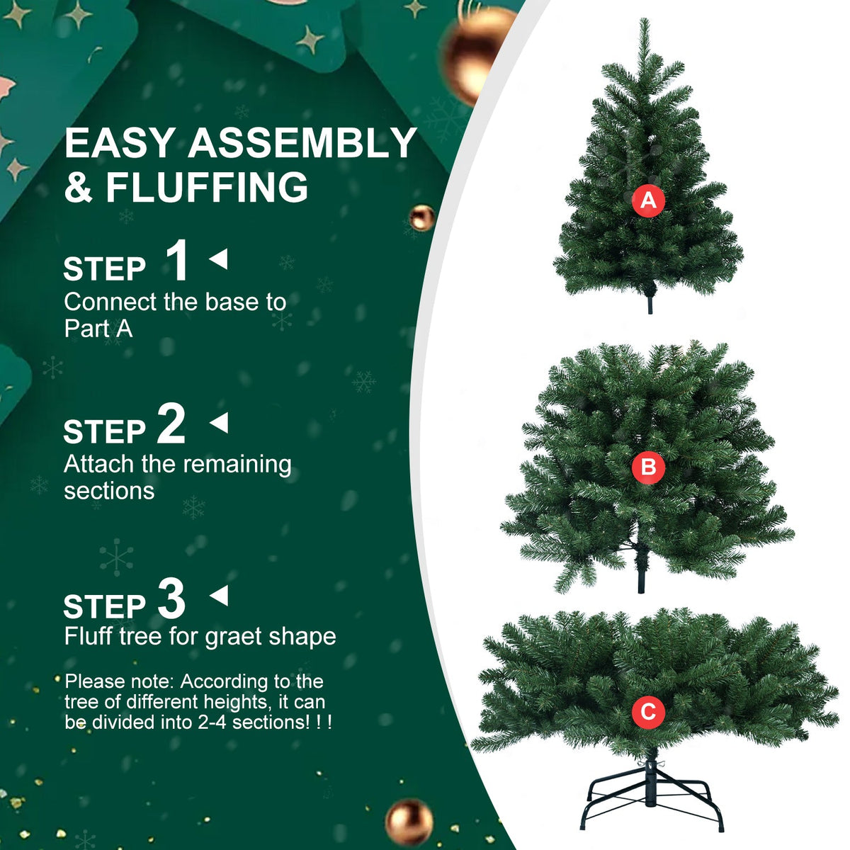 WONDERWALL ‘Noël DuBois’ 6 ft Artificial Christmas Tree – Green