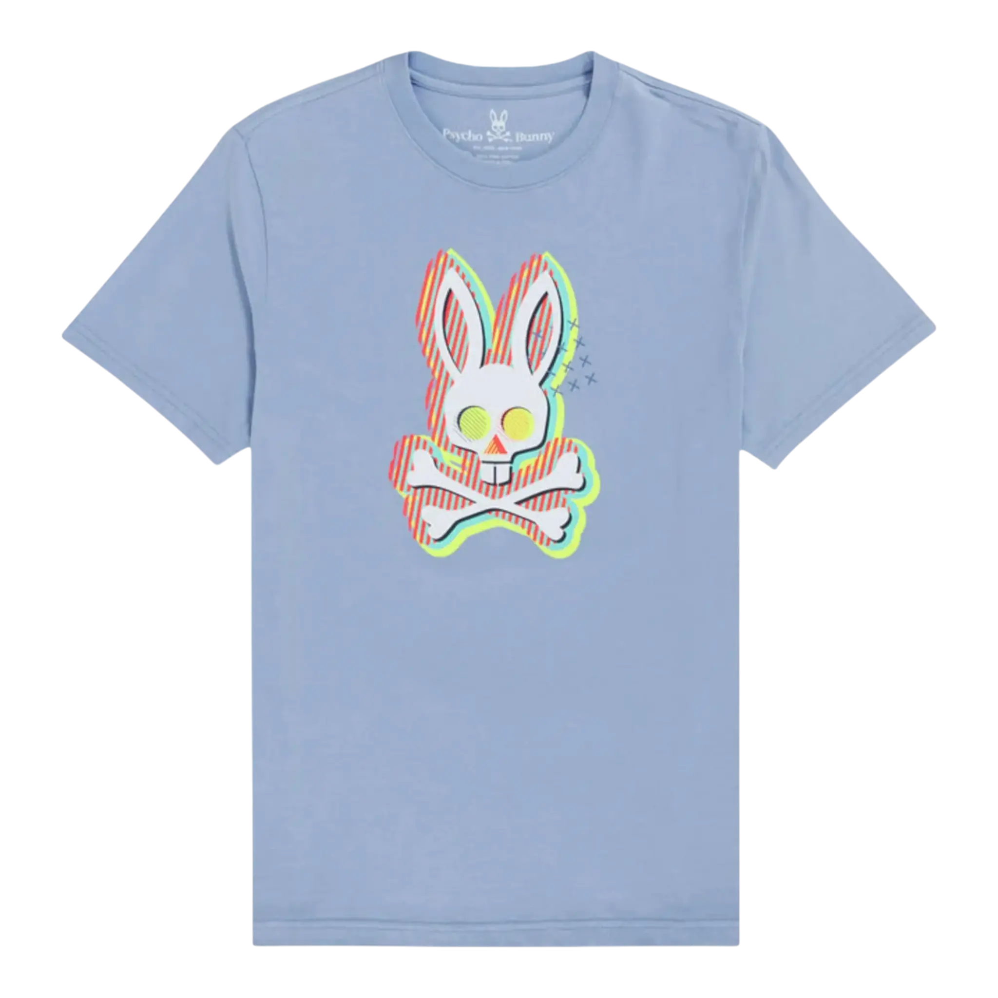 Psycho Bunny Ethan Deco Bunny Men Big and Tall Tee Shirt Deco Blue