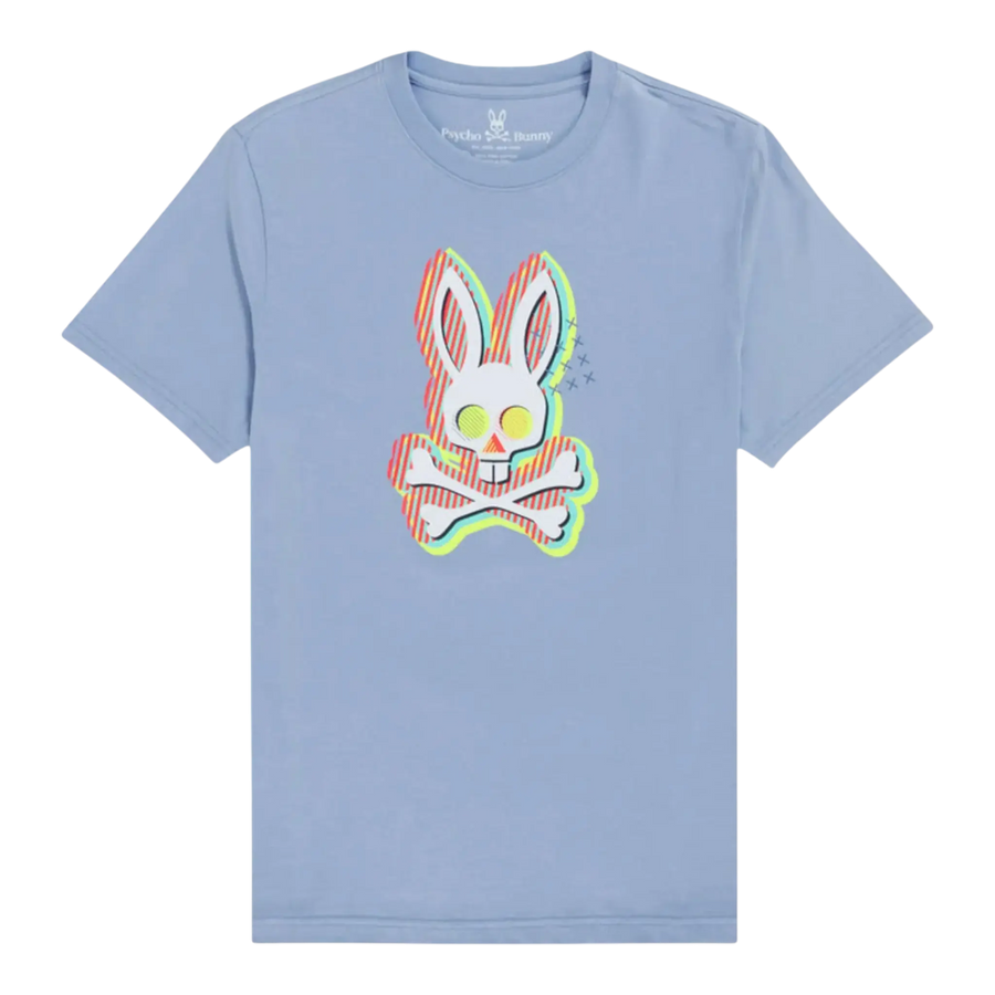 Psycho Bunny Ethan Deco Bunny Men Big and Tall Tee Shirt Deco Blue