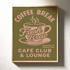 WONDERWALL ‘L’Atelier Fun Collection’ Fresh Brew Retro Coffee Poster