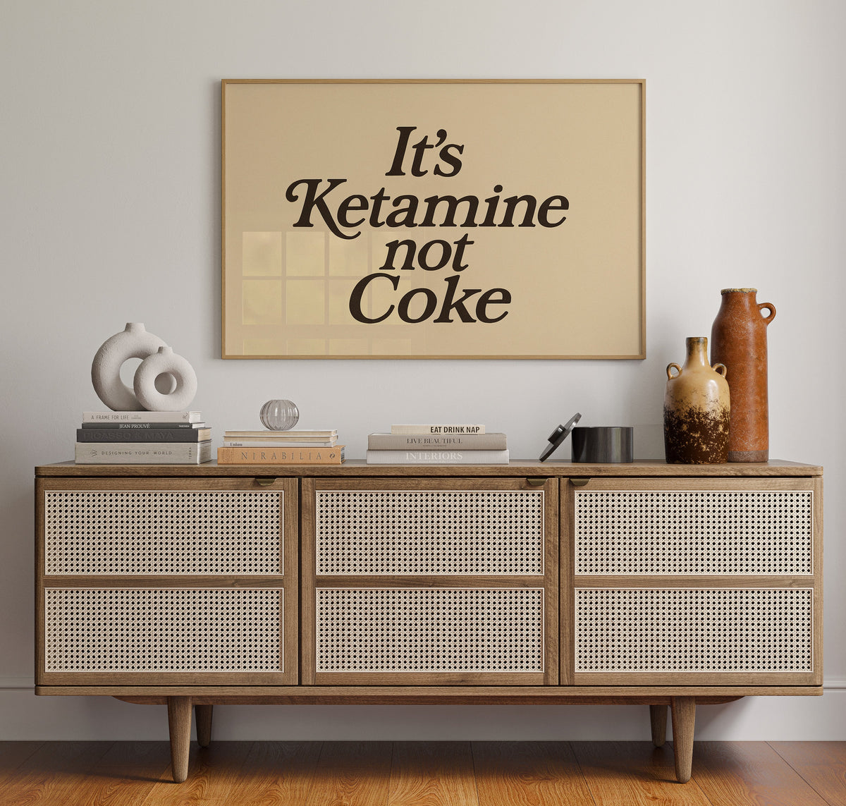 WONDERWALL ‘L’Atelier Fun Collection’ It’s Ketamine Not Coke Bold Quote Print