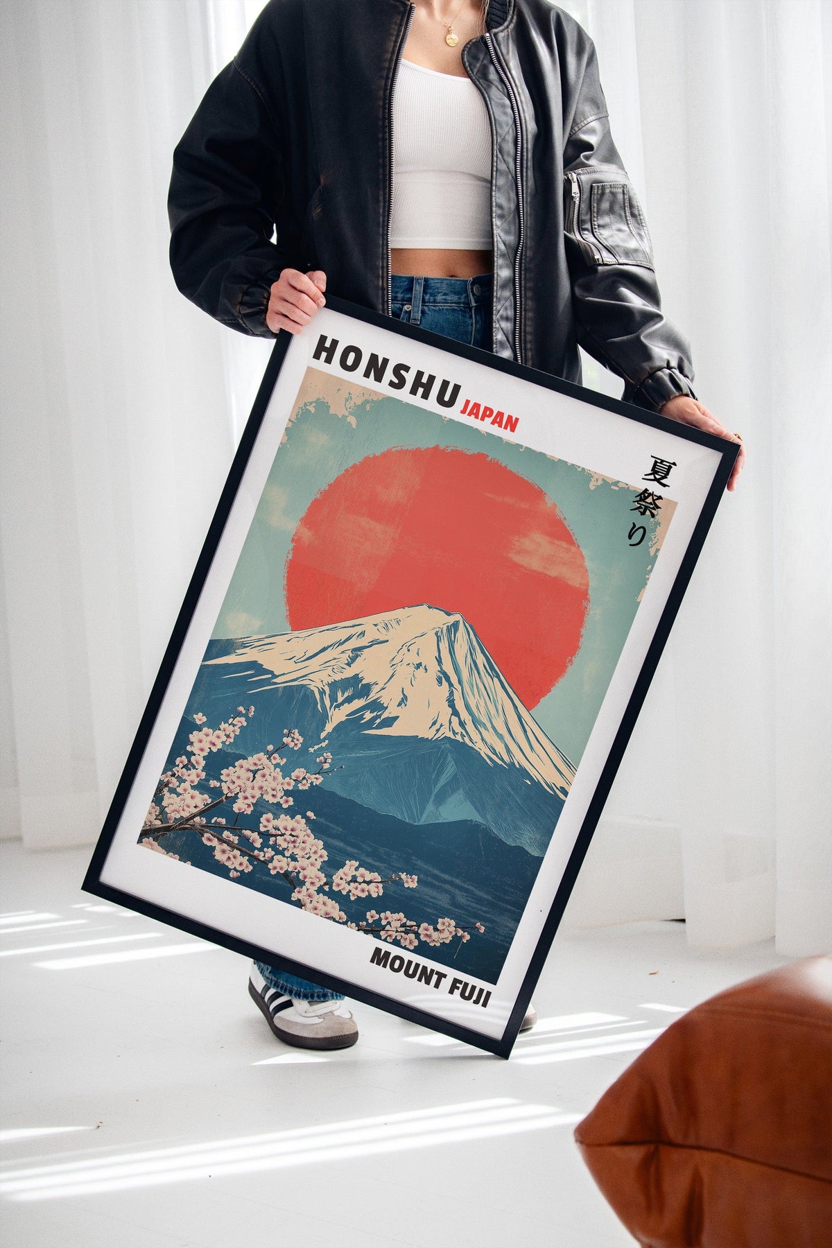 WONDERWALL ‘L’Atelier Fun Collection’ Vintage Mount Fuji – Rising Sun & Cherry Blossoms