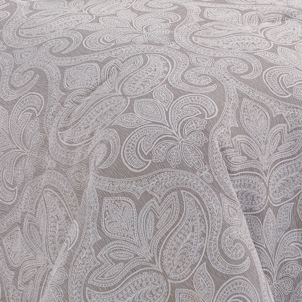 WONDERWALL 'Une Collection' Grey Damask Jacquard 9 Piece Comforter Set with Soft Fill - Grey