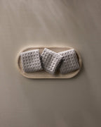 GEOMETRY Stone Waffle Washcloth Set of 3