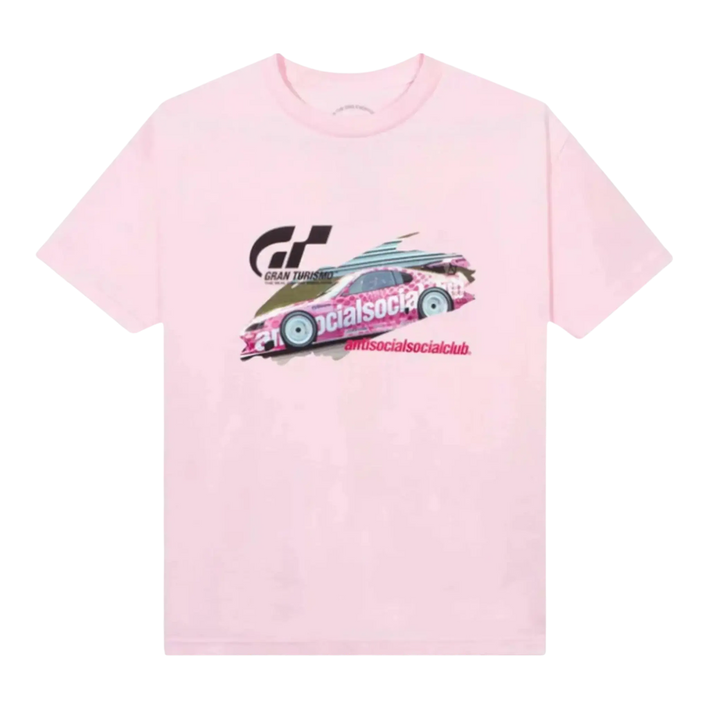 Anti Social Social Club Gran Turismo Logo Men T-Shirt Pink
