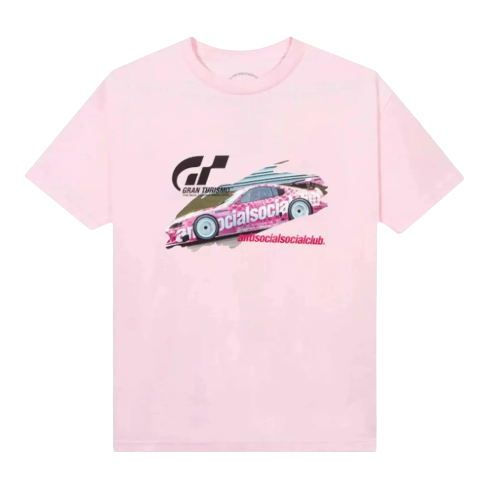 Anti Social Social Club Gran Turismo Logo Men T-Shirt Pink