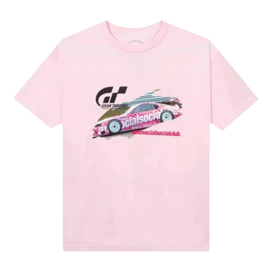 Anti Social Social Club Gran Turismo Logo Men T-Shirt Pink