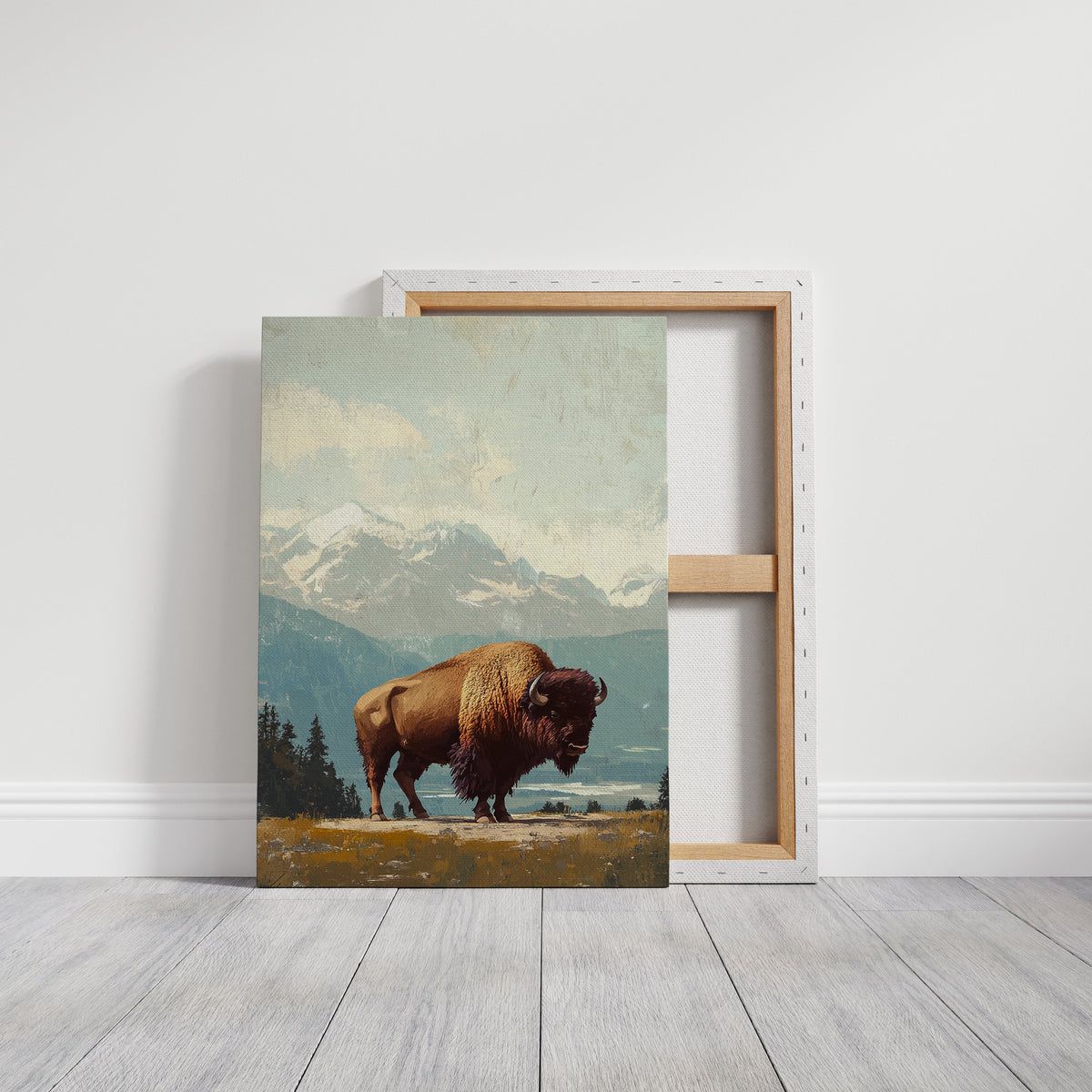 WONDERWALL ‘L’Atelier Fun Collection’ Bison Beneath the Mountain Sky