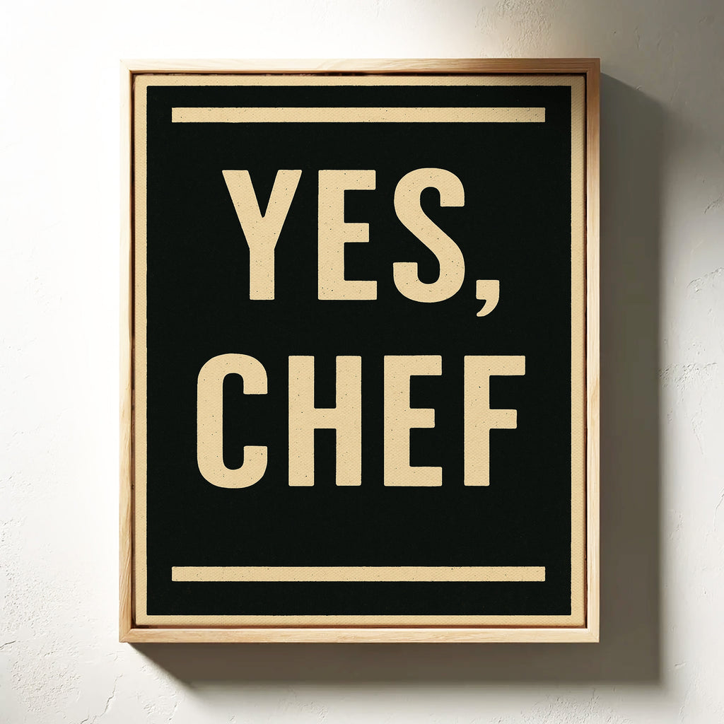 WONDERWALL 'L’Atelier Fun Collection' Yes Chef Kitchen Command Print