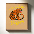 WONDERWALL ‘L’Atelier Fun Collection’ Easy There Tiger Retro Jungle Print