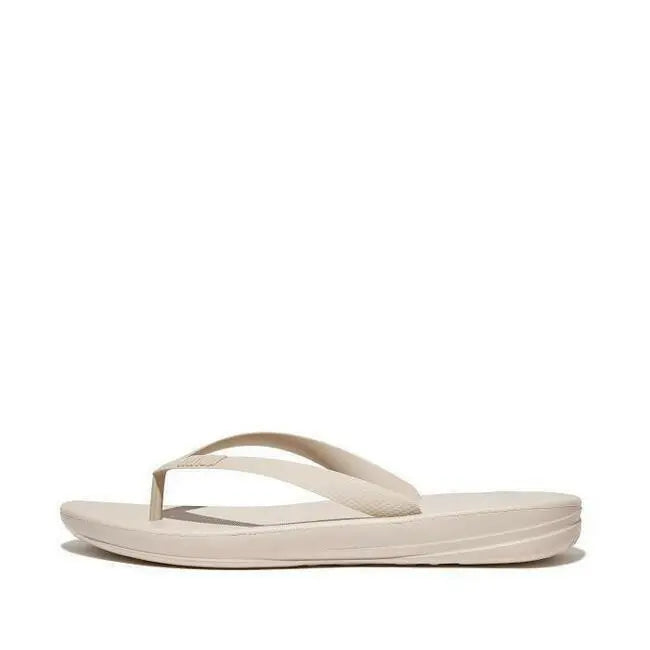 FitFlop Iqushion Men Flip Flops Stone Beige Ergonomic