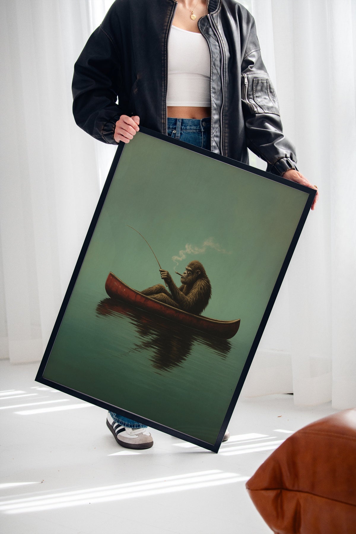 WONDERWALL ‘L’Atelier Fun Collection’ Fishing Ape in a Red Canoe