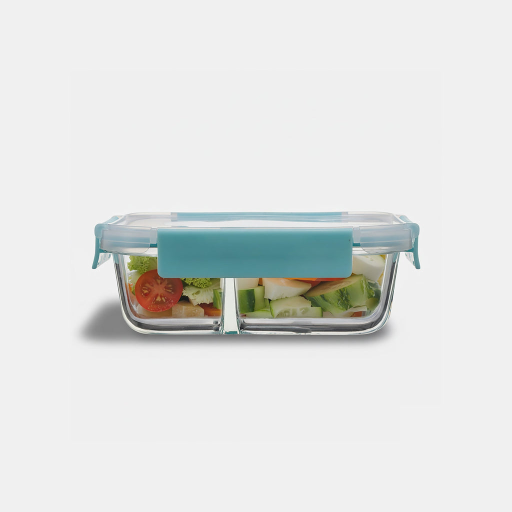 Genicook Two-Compartment Glass Bento Box
