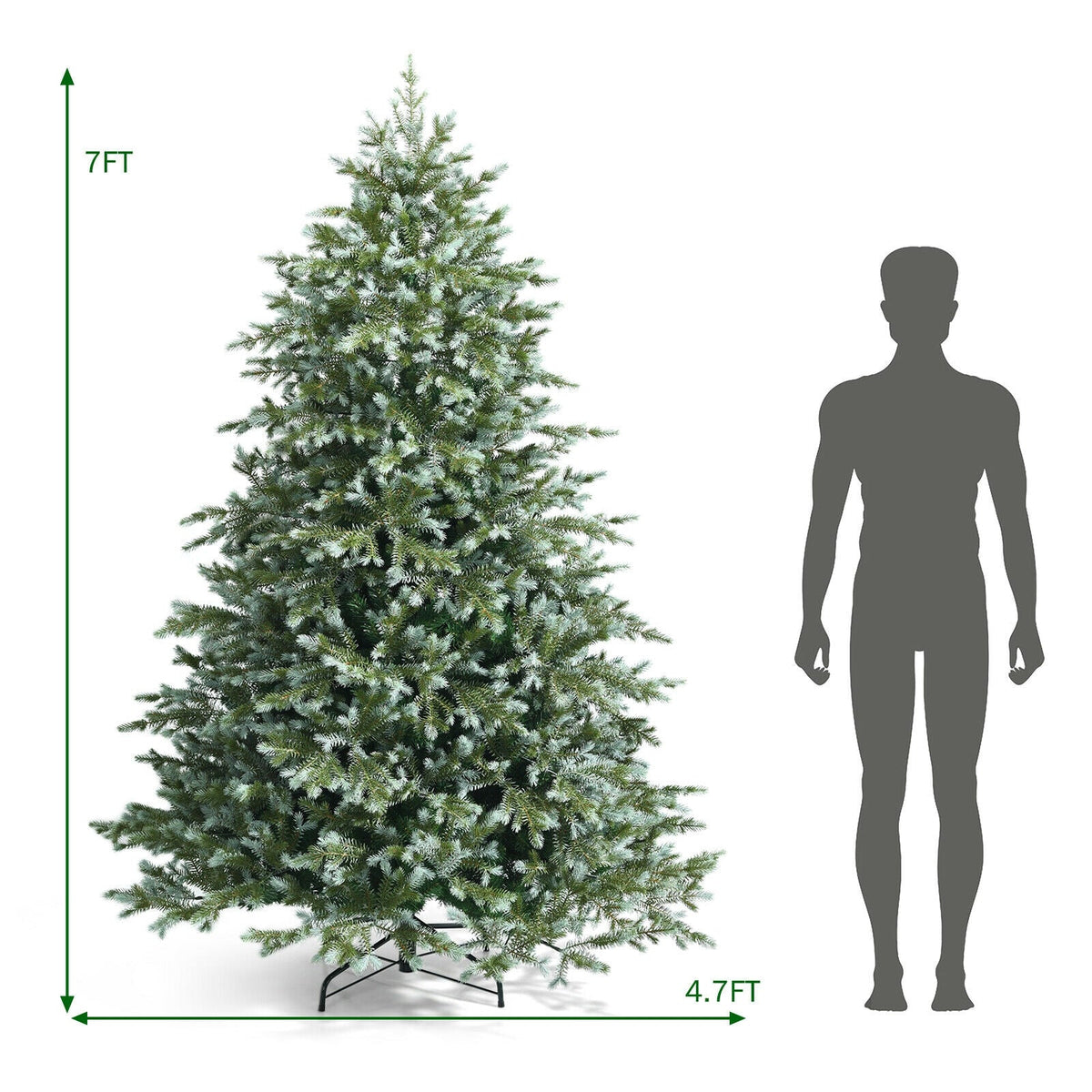 WONDERWALL ‘Noël DuBois’ 7 ft Unlit Artificial Christmas Tree with 1,260 Mixed Tips