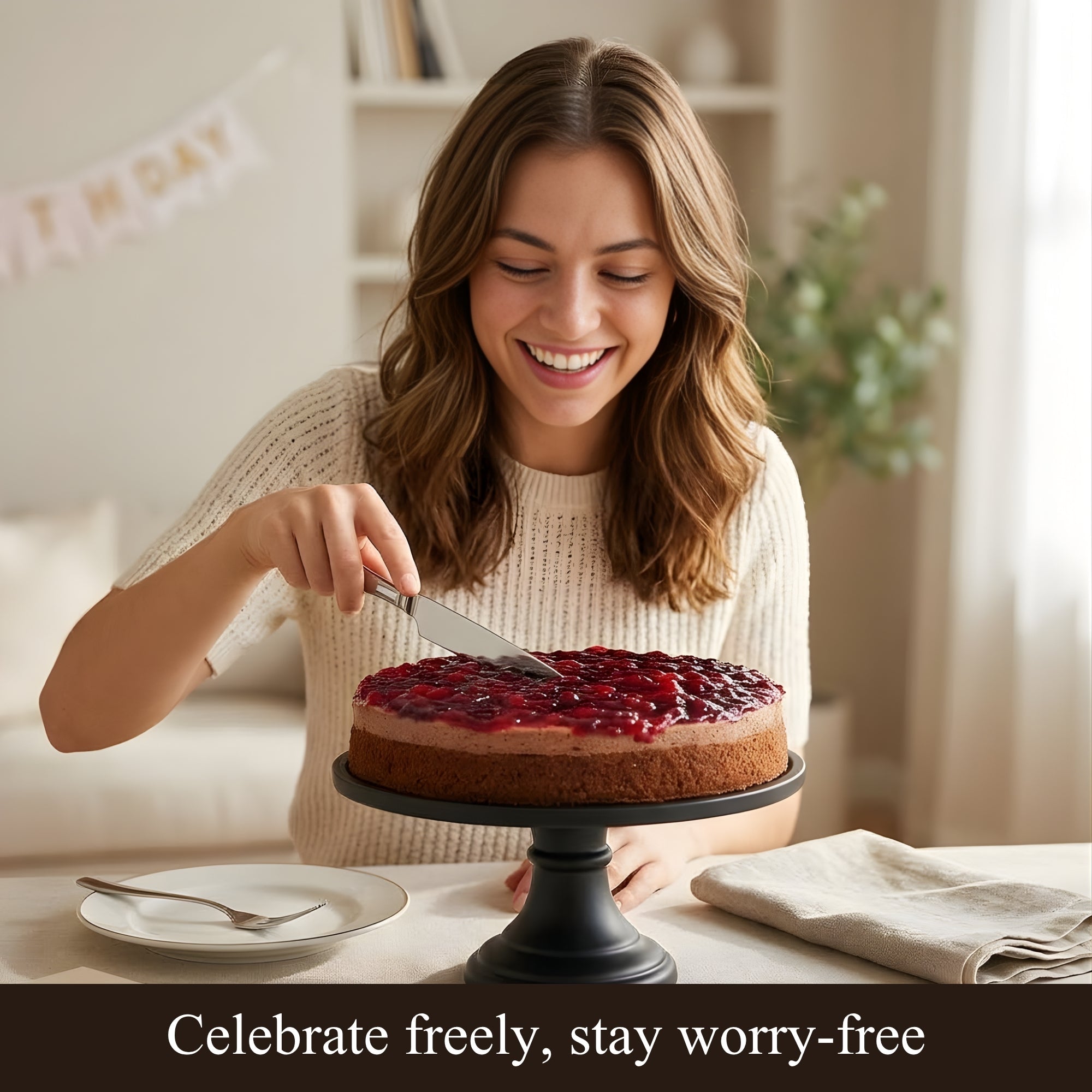 Andy Anand Sugar - Free Chocolate Wildberry Mousse Cake, 3 lb – Keto & Diabetic - Friendly, Freshly Baked, No Preservatives, Birthday Gift Box