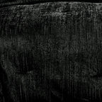 WONDERWALL 'Une Collection' Black Crinkle Velvet Comforter Set with Plush Fill - 7 Piece