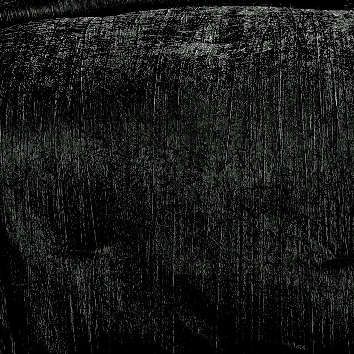 WONDERWALL 'Une Collection' Black Crinkle Velvet Comforter Set with Plush Fill - 7 Piece