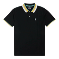 Psycho Bunny Oliver Neon Tipped Polo Men Big and Tall Shirt Black