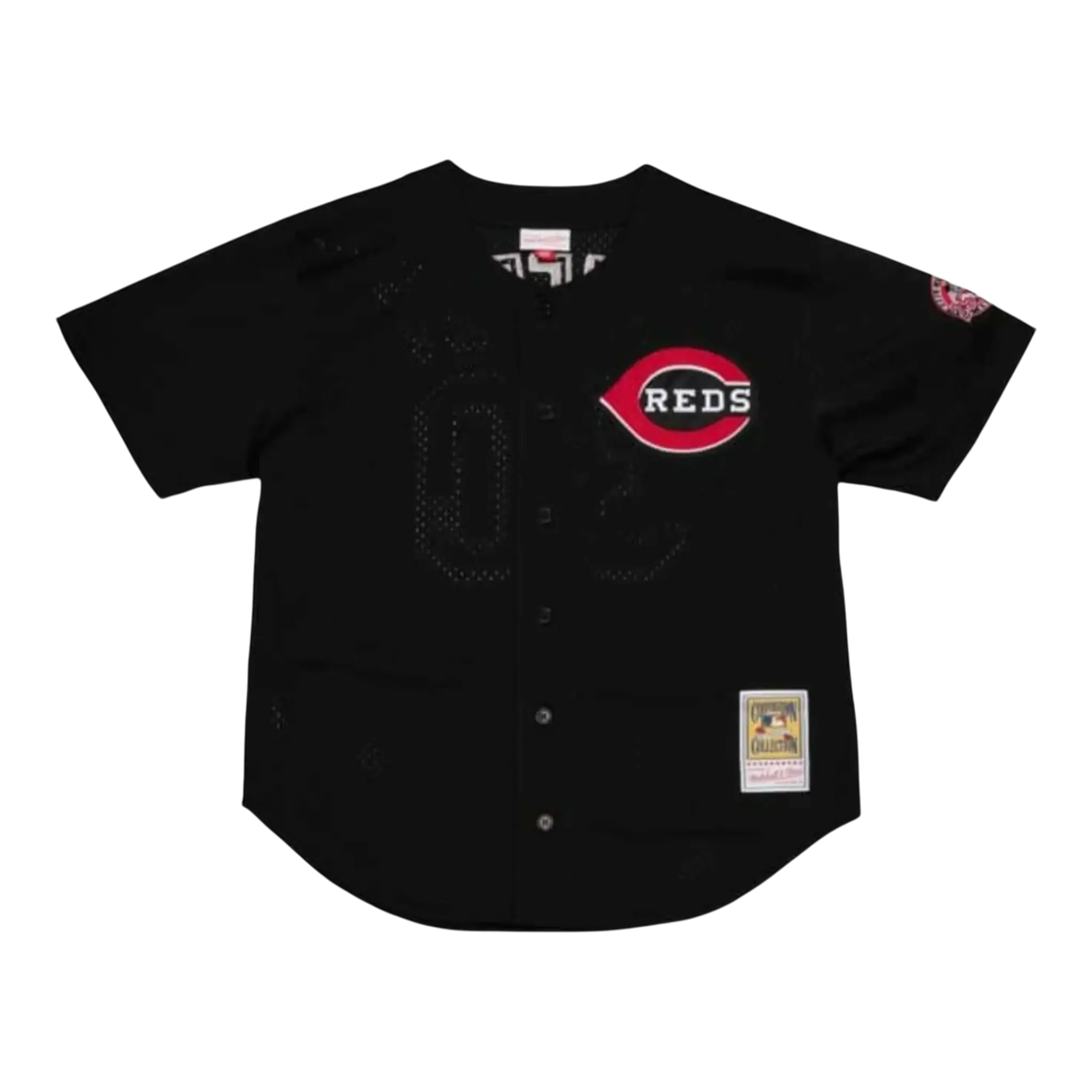 Mitchell & Ness Authentic Mesh BP Cincinnati Reds 2000 Ken Griffey Jr. Men Baseball Jersey Black