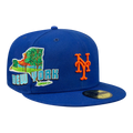 New Era 59Fifty MLB New York Mets Stateview Men Fitted Hat Blue/Grey