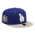 New Era 59Fifty MLB Los Angeles Dodgers Letterman Fitted Hat Blue/Grey