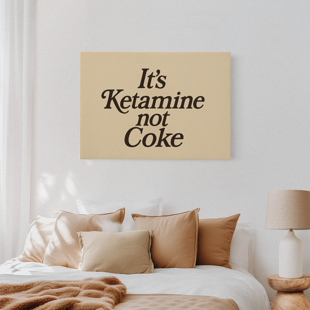 WONDERWALL ‘L’Atelier Fun Collection’ It’s Ketamine Not Coke Bold Quote Print