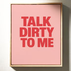 WONDERWALL ‘L’Atelier Fun Collection’ Talk Dirty to Me Bold Pink Print