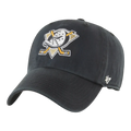 ’47 Brand Clean Up Men Strapback Hat Anaheim Ducks Black