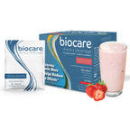 30G Protein Strawberries & Cream Biocare Dietary Beverage (14-Servings) - WONDERWALL
