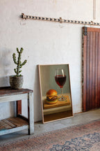 WONDERWALL 'L’Atelier Fun Collection' Burger and Bordeaux Still Life