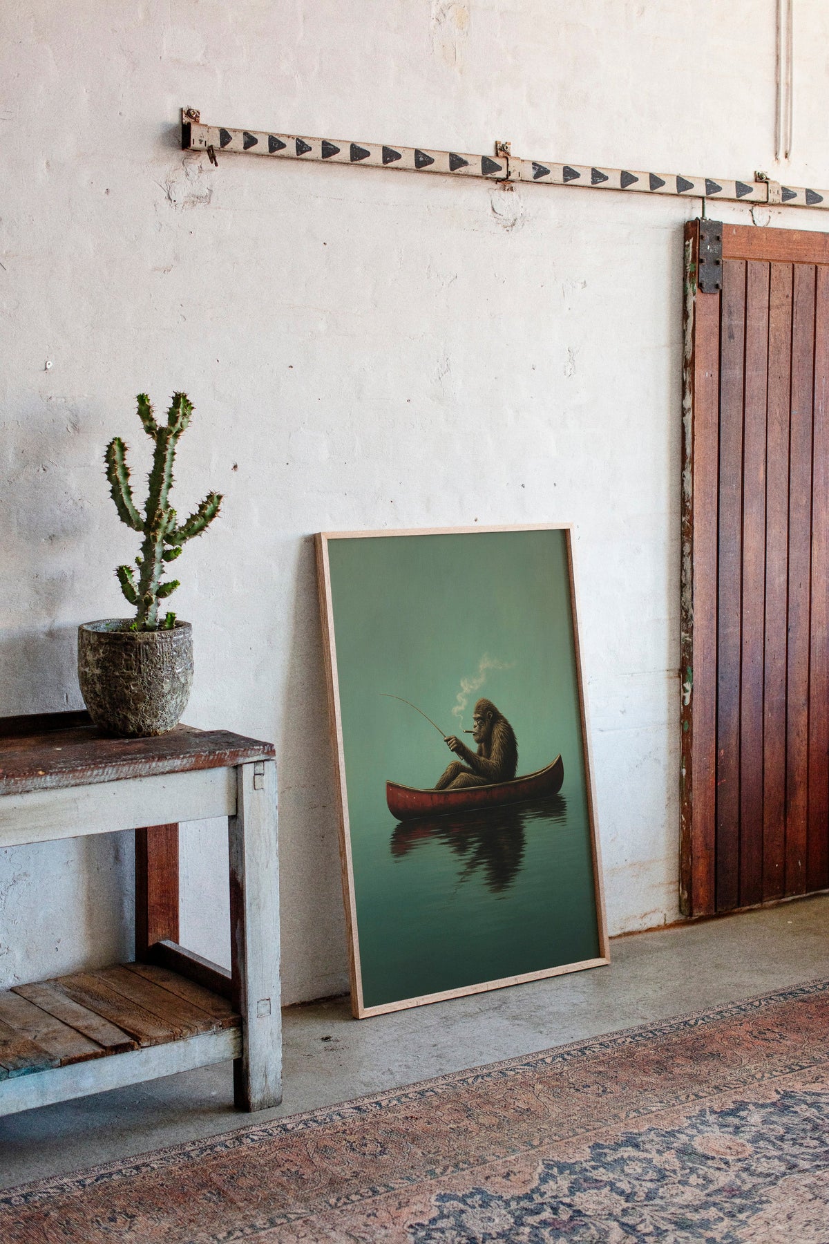 WONDERWALL ‘L’Atelier Fun Collection’ Fishing Ape in a Red Canoe