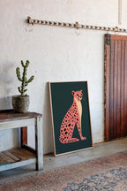 WONDERWALL 'L’Atelier Fun Collection' Pop Art Cheetah in Coral
