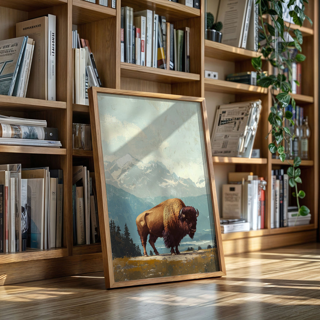WONDERWALL ‘L’Atelier Fun Collection’ Bison Beneath the Mountain Sky