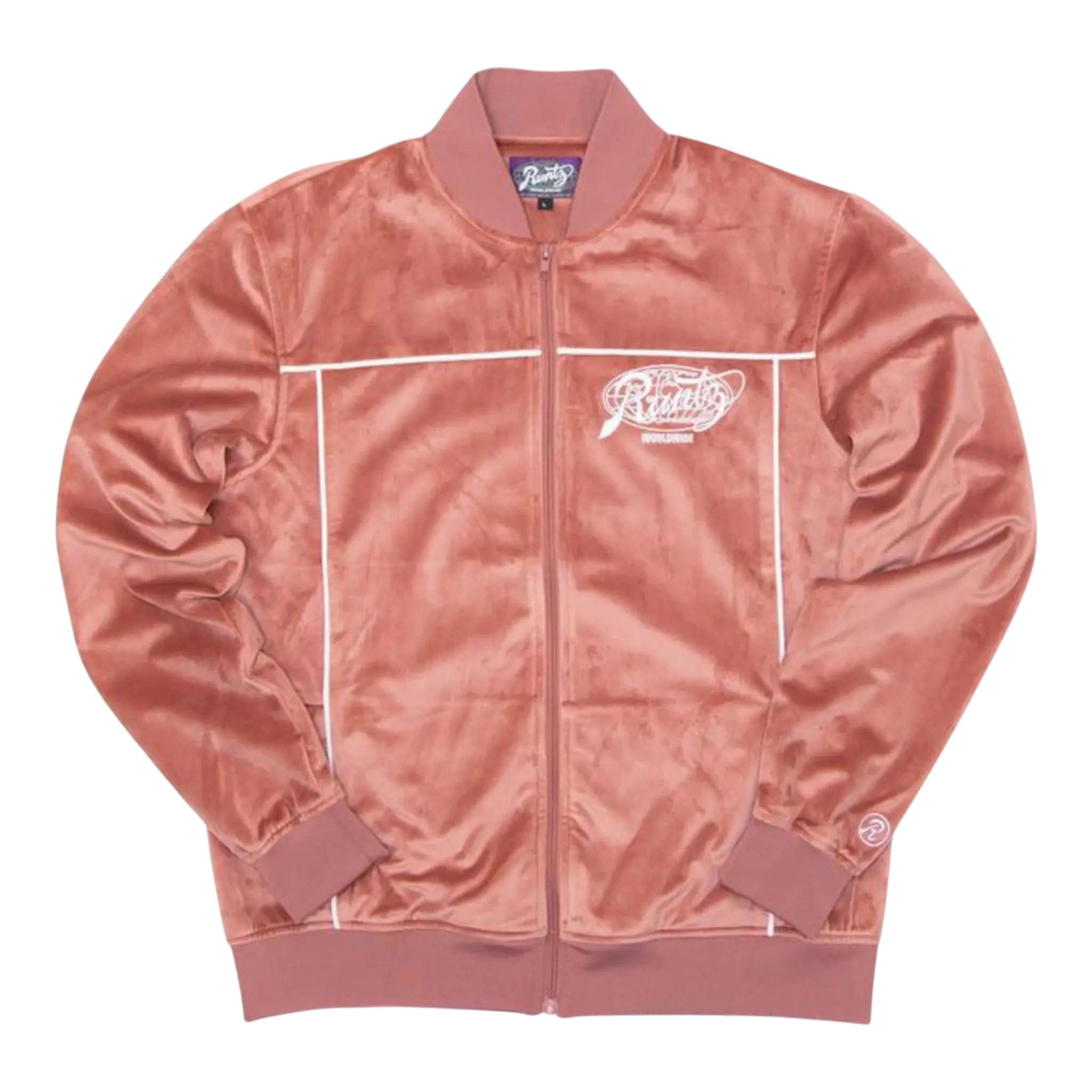 Runtz Around The World Velour Men’s Jacket – Rose