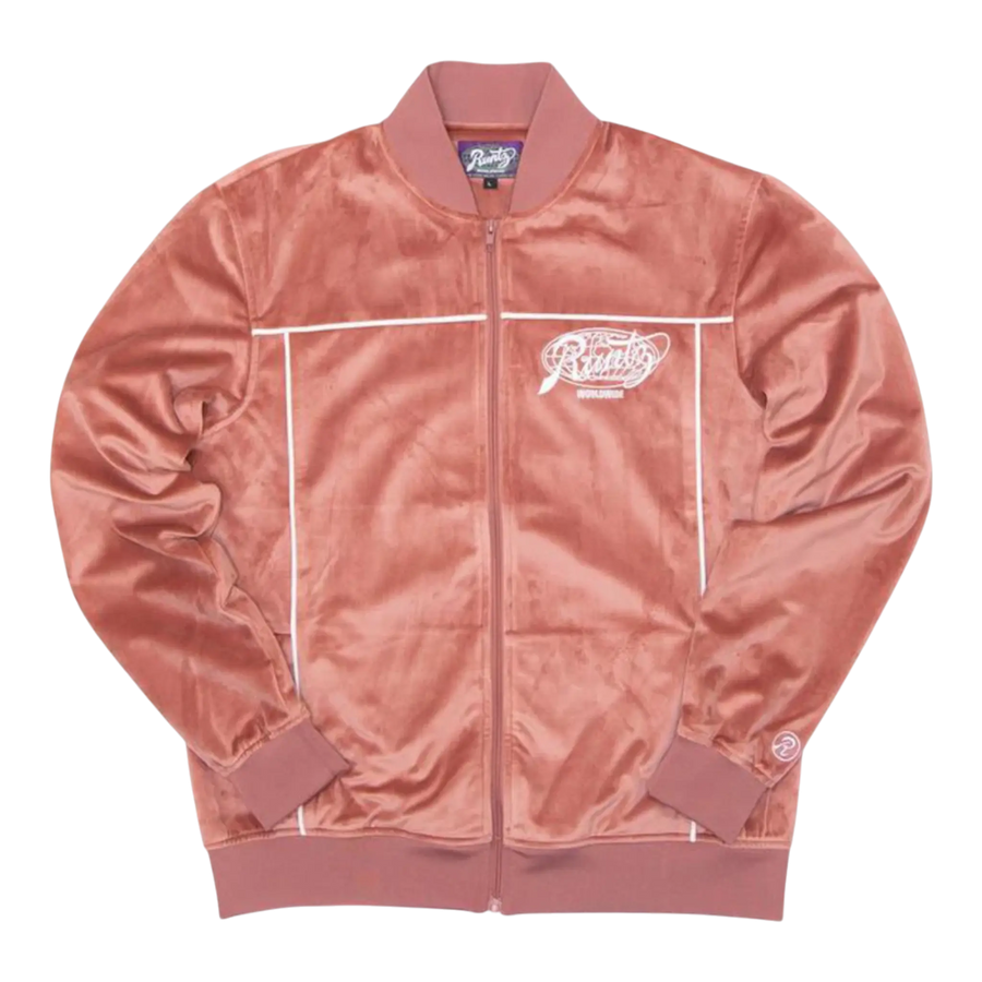 Runtz Around The World Velour Men’s Jacket – Rose