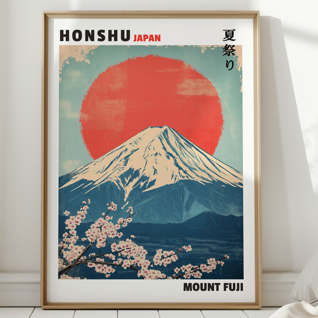 WONDERWALL ‘L’Atelier Fun Collection’ Vintage Mount Fuji – Rising Sun & Cherry Blossoms