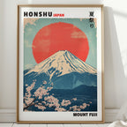 WONDERWALL ‘L’Atelier Fun Collection’ Vintage Mount Fuji – Rising Sun & Cherry Blossoms