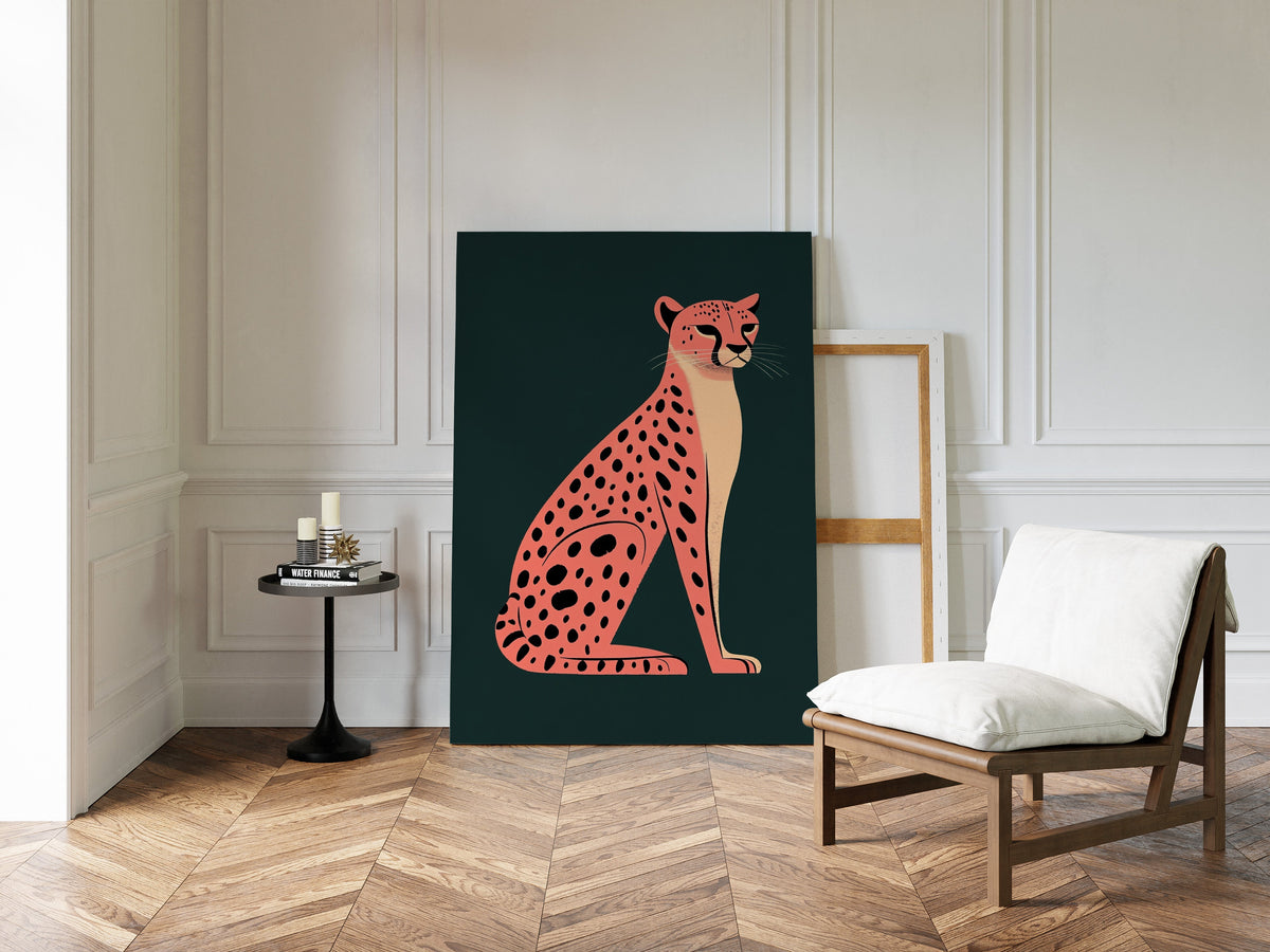WONDERWALL 'L’Atelier Fun Collection' Pop Art Cheetah in Coral
