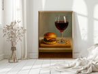 WONDERWALL 'L’Atelier Fun Collection' Burger and Bordeaux Still Life