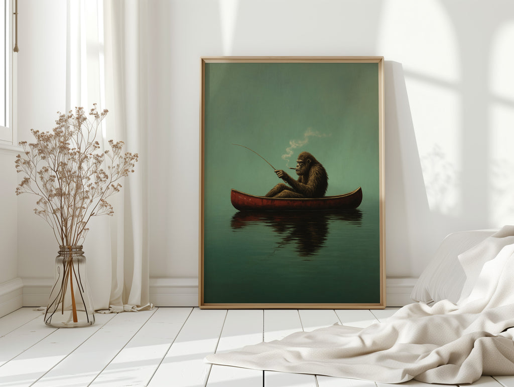 WONDERWALL ‘L’Atelier Fun Collection’ Fishing Ape in a Red Canoe
