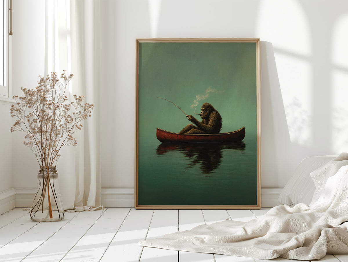 WONDERWALL ‘L’Atelier Fun Collection’ Fishing Ape in a Red Canoe