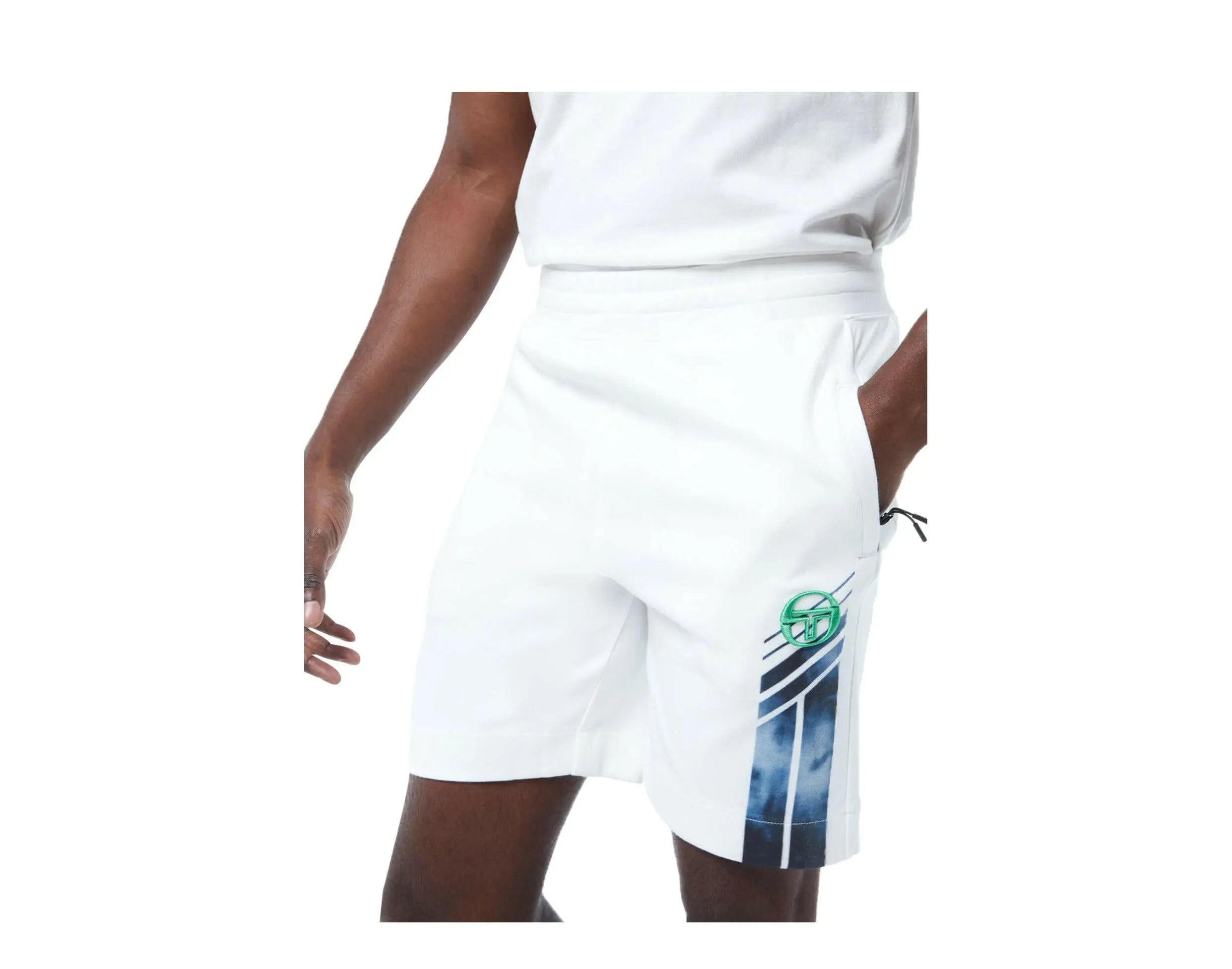 Sergio Tacchini Velocita Men Shorts Blanc De Blanc