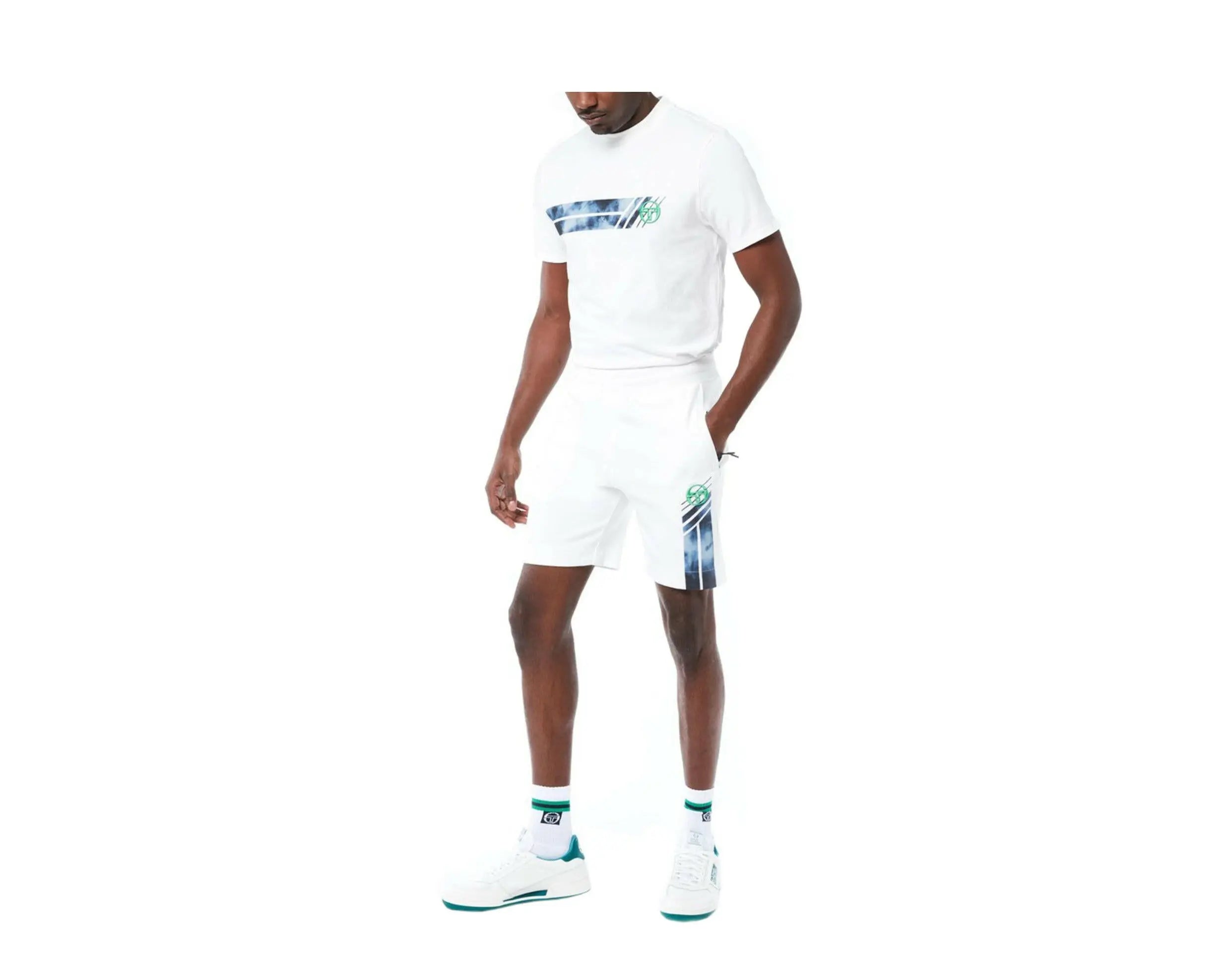 Sergio Tacchini Velocita Men Shorts Blanc De Blanc