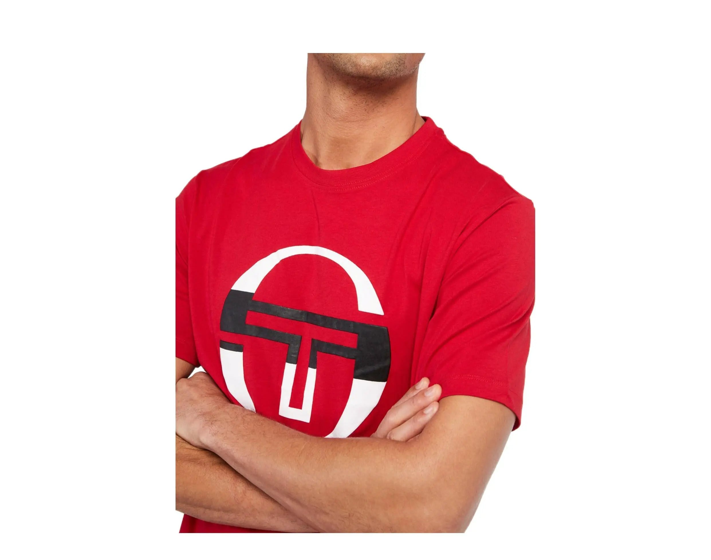 Sergio Tacchini Iberis Men T-Shirt Tango Red/Blanc De Blanc