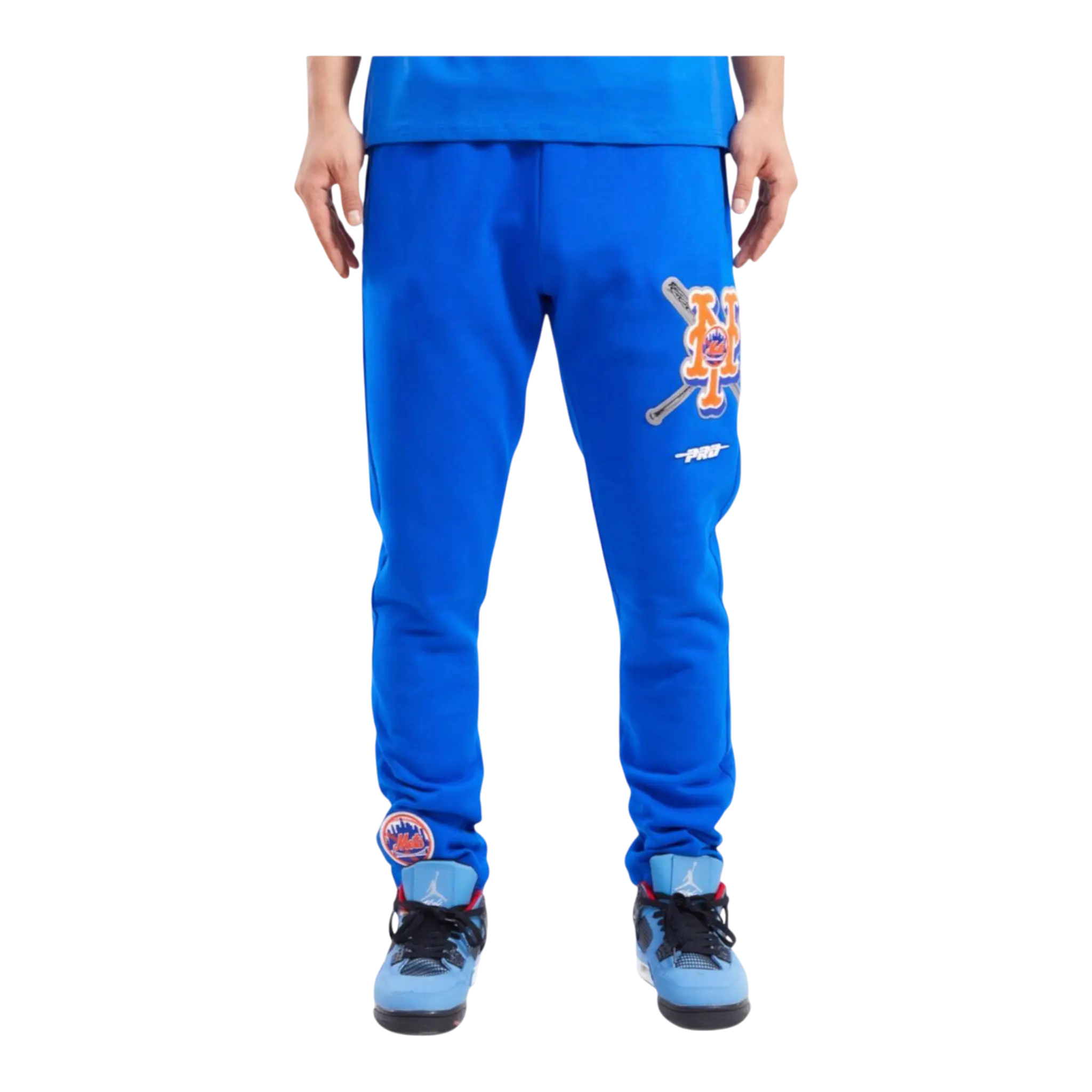 Pro Standard New York Mets Mash Up Logo Men Sweatpants Royal Blue