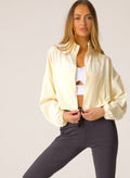 Run With Me Crop Jacket | Powdered Yellow