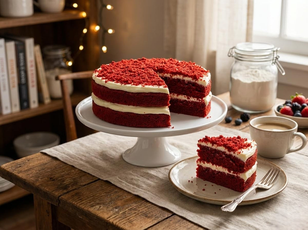 AnAndy and Sugar - Free Red Velvet Cake, 2.4 lb – Belgian Cocoa, Sugar - Free Cream Cheese Frosting, Keto & Diabetic - Friendly Birthday Gift