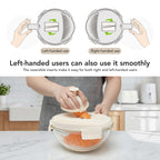 Genicook Glass Salad Bowl and Reversible Slicer Set